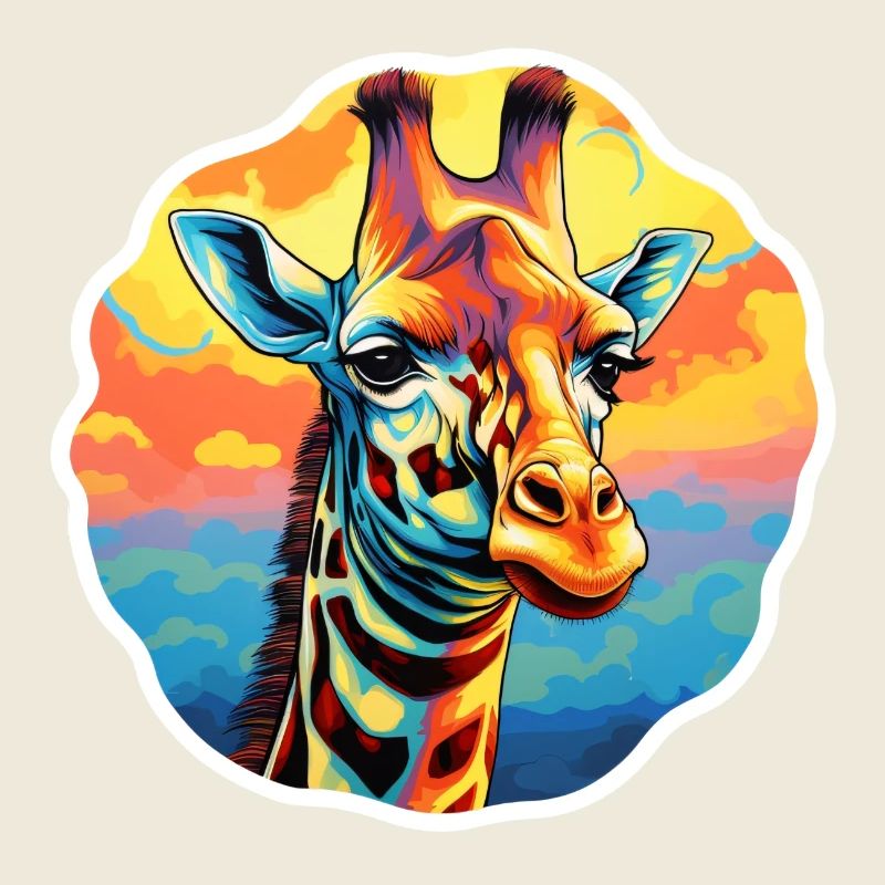Giraffenkopf psychedelisch
