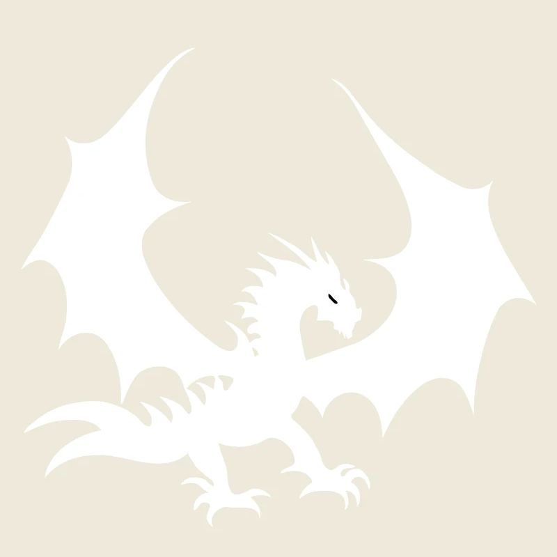 Cooler weißer Drache