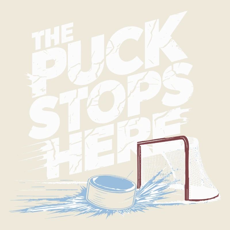 Funny hockey design for fans
