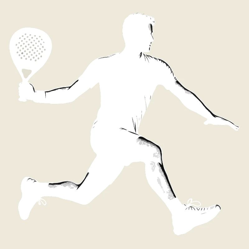 Padel player side white
