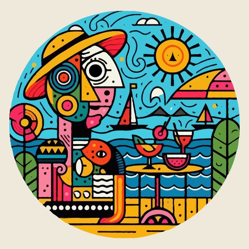 Le rêve de vacances du peintre