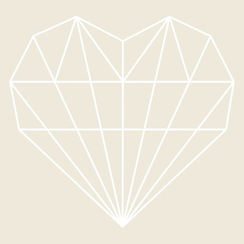 Contour de coeur blanc