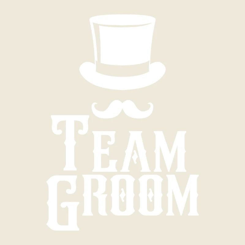 Team Groom Top Hat & Schnurrbart Herren Junggesellenabschied