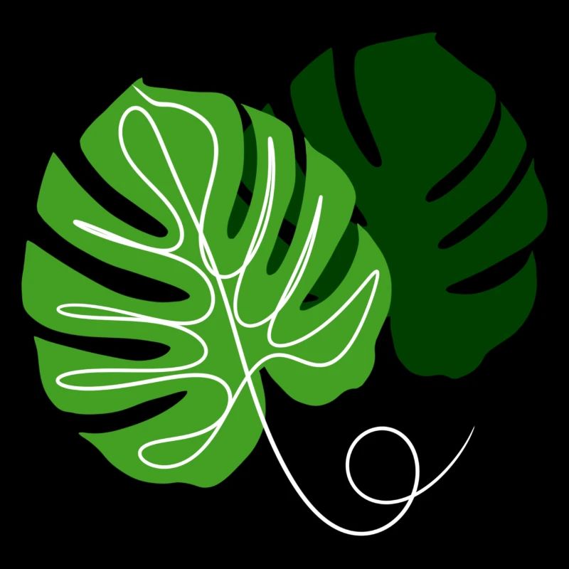 Blätter & eine Linie