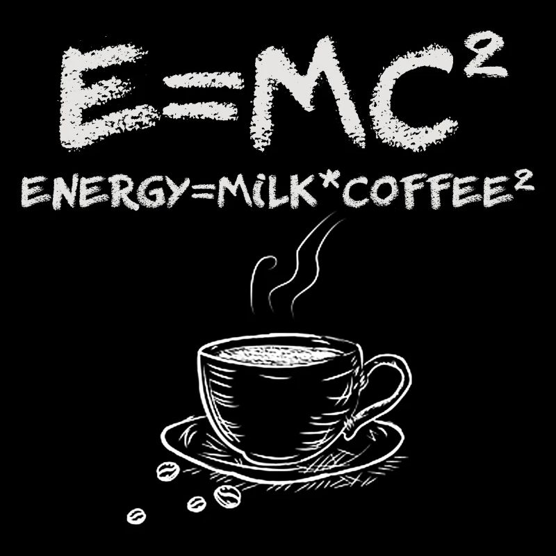 E MC2 Funny Science Coffee Café au lait énergétique