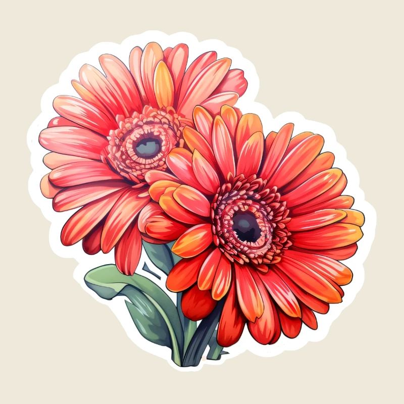 Gerbera Daisies 2 Blüten