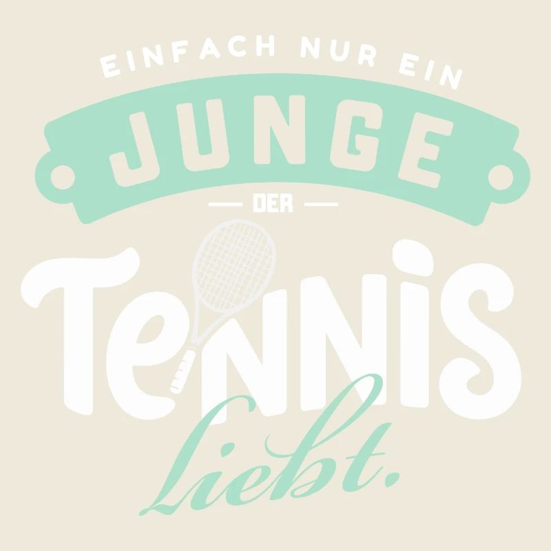Junge, der Tennis Retro liebt