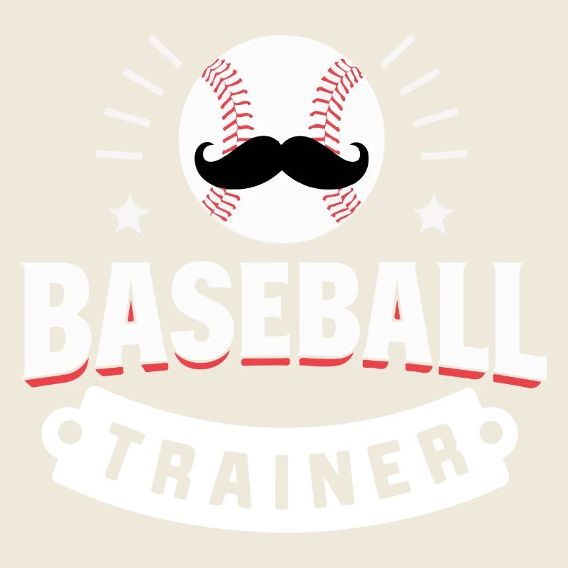 Baseball Mustache Trainer | Coach Geschenk | Sport