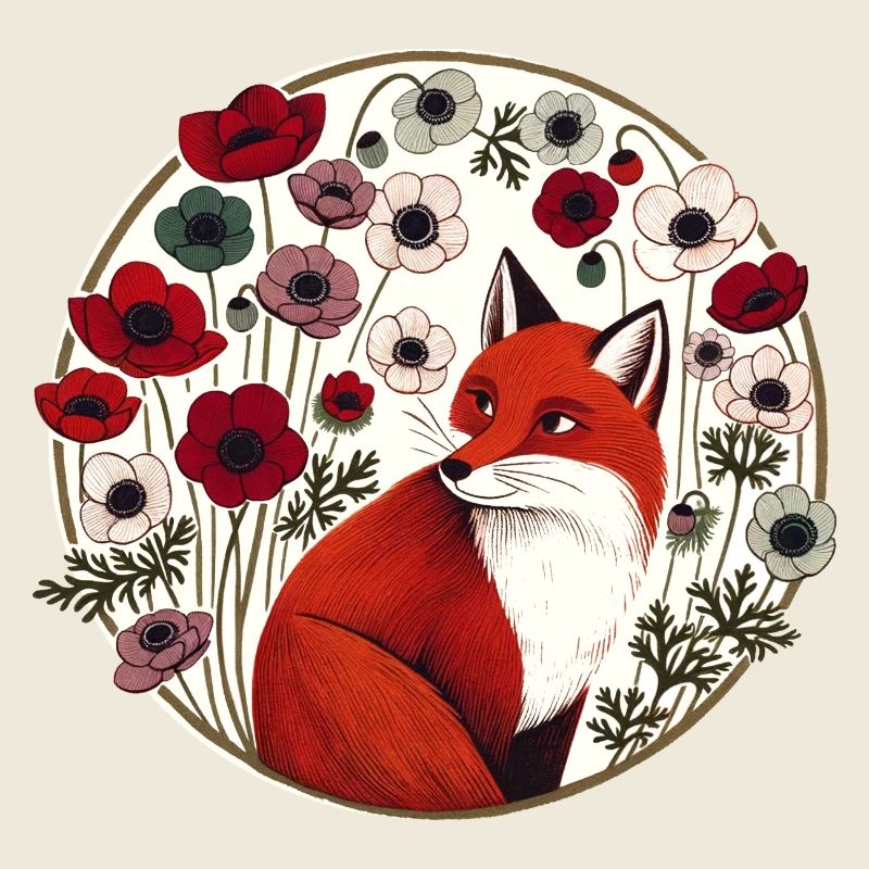 Renard roux rétro