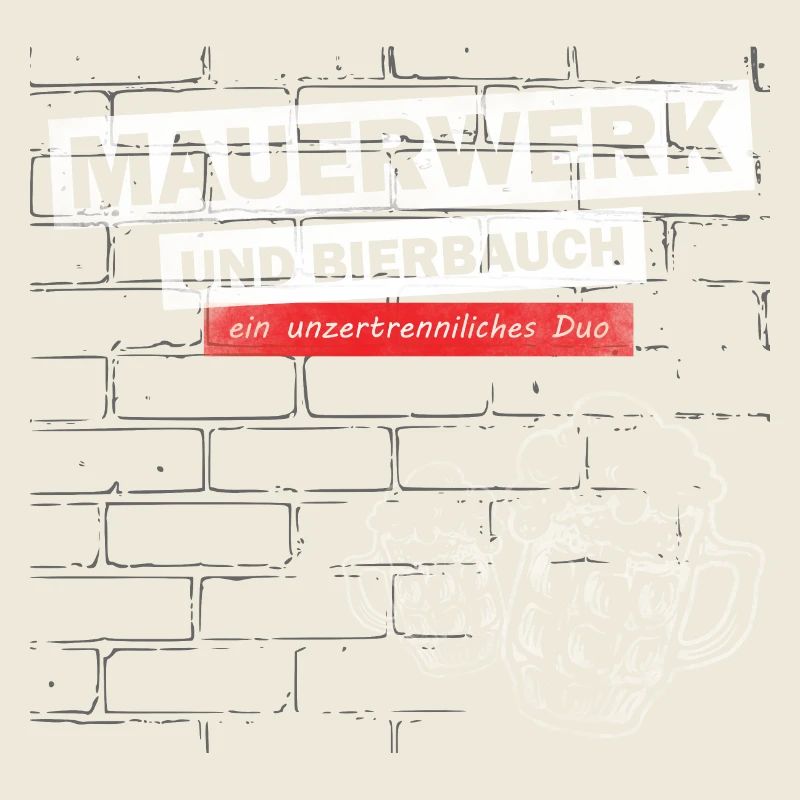 maurer - Mauerwerk und Bierbauch - ein Duo