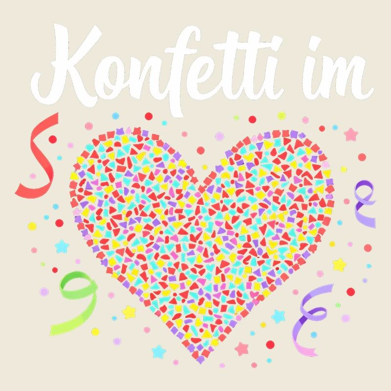 Konfetti im Herzen - Karnevals Party Geschenk