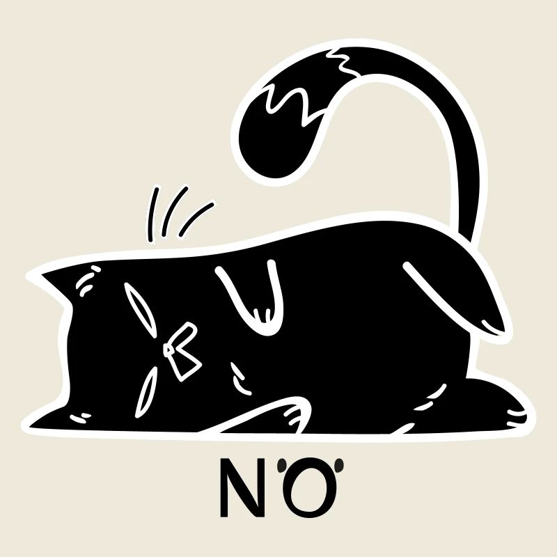 Cat No No Nope funny lazy