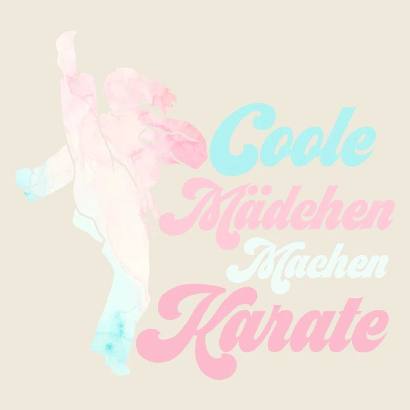 Coole Mädchen machen Karate Kampfsport Training