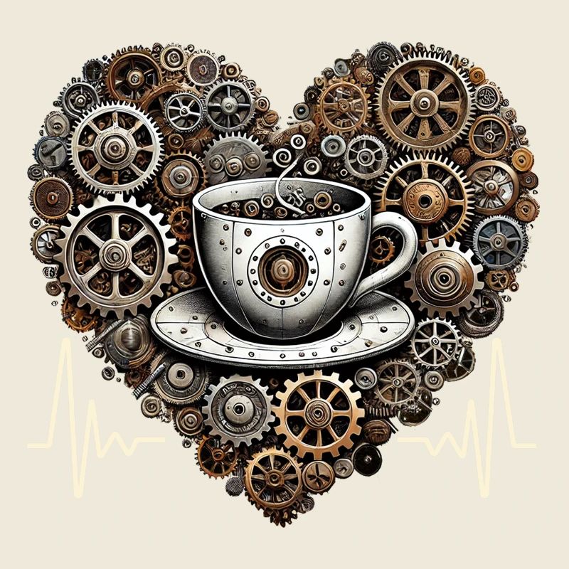 Kaffee Herzschlag Steampunk