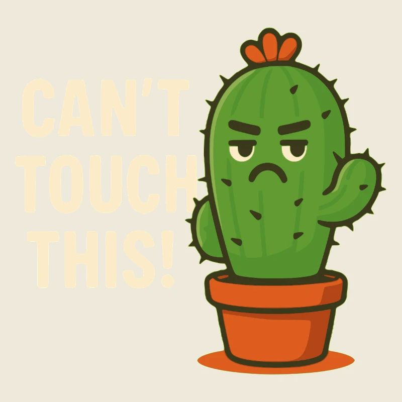 Cactus - Ne peut pas toucher ça, épines, plante drôle
