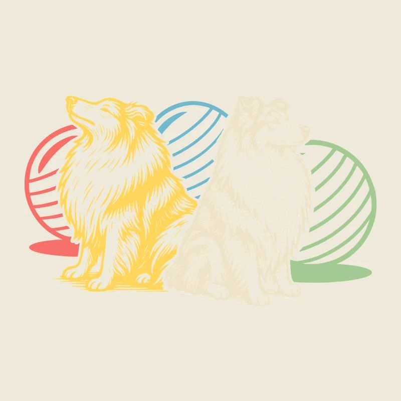 Treibball (colorful)