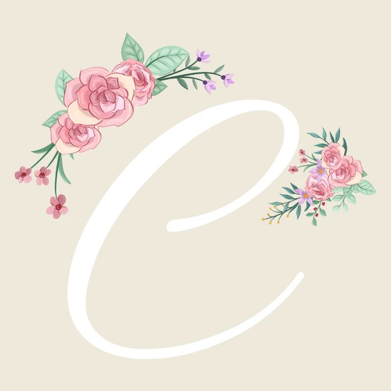 Lettre c fleurs