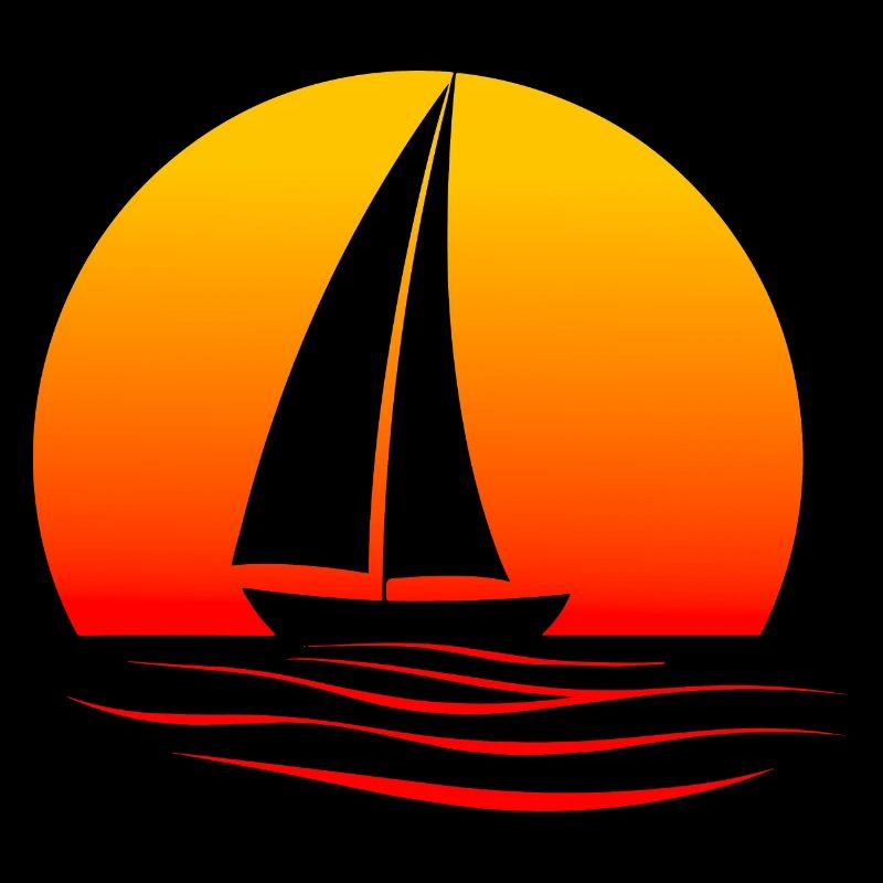 Stimmungsvolles Segelbootdesign