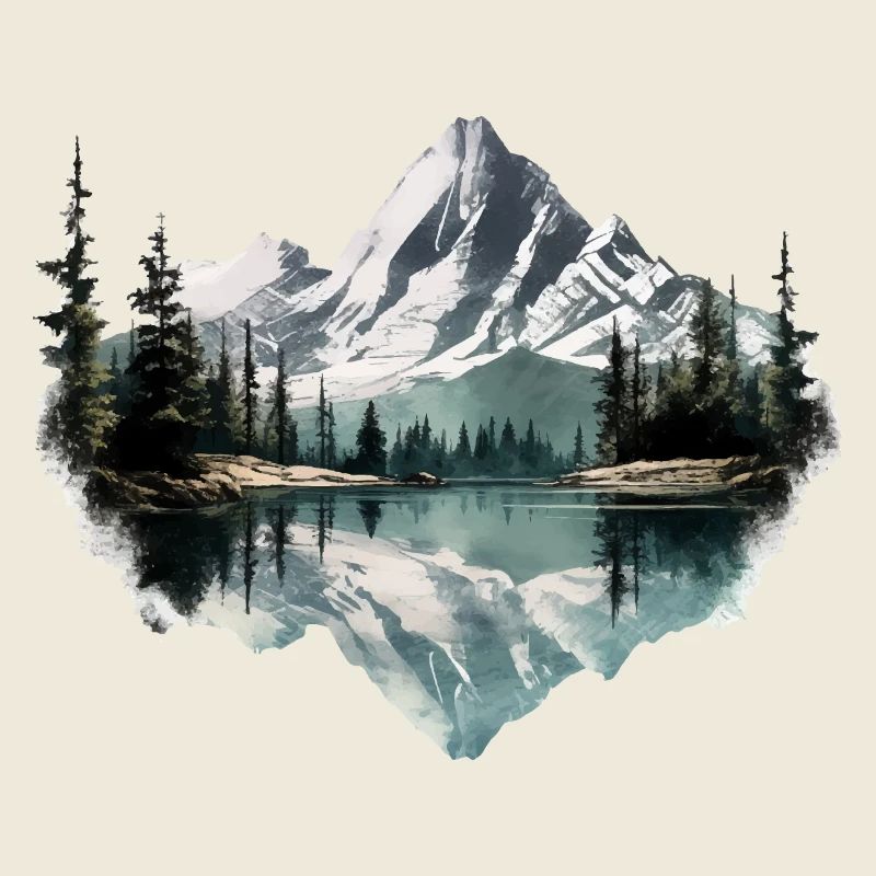 Schöne Landschaft mit Berge, Geschenk Wandern