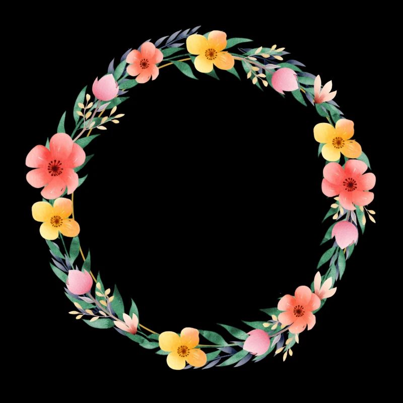 Field Flowers Wreath Boho Personalizable