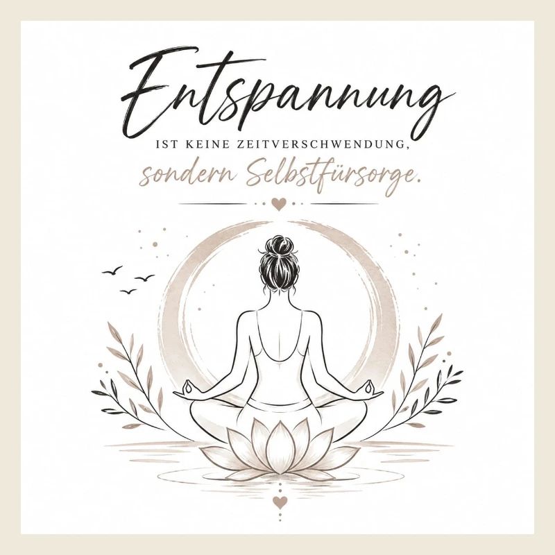 Selbstfürsorge-Lotus: Entspannung