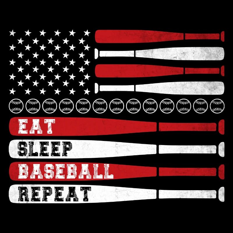 Eat Sleep Baseball Repeat Baseball Player Funny