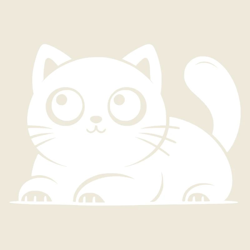 Gemütlicher Katze Kater Gesicht