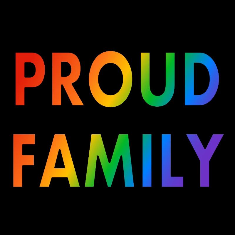 Stolze Familie - Regenbogen-Text