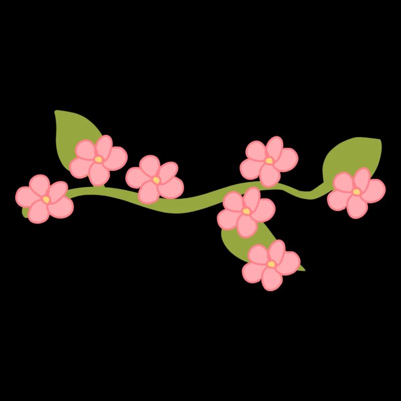 Floral Rose Feuille Feuilles Ligne Nature Branche