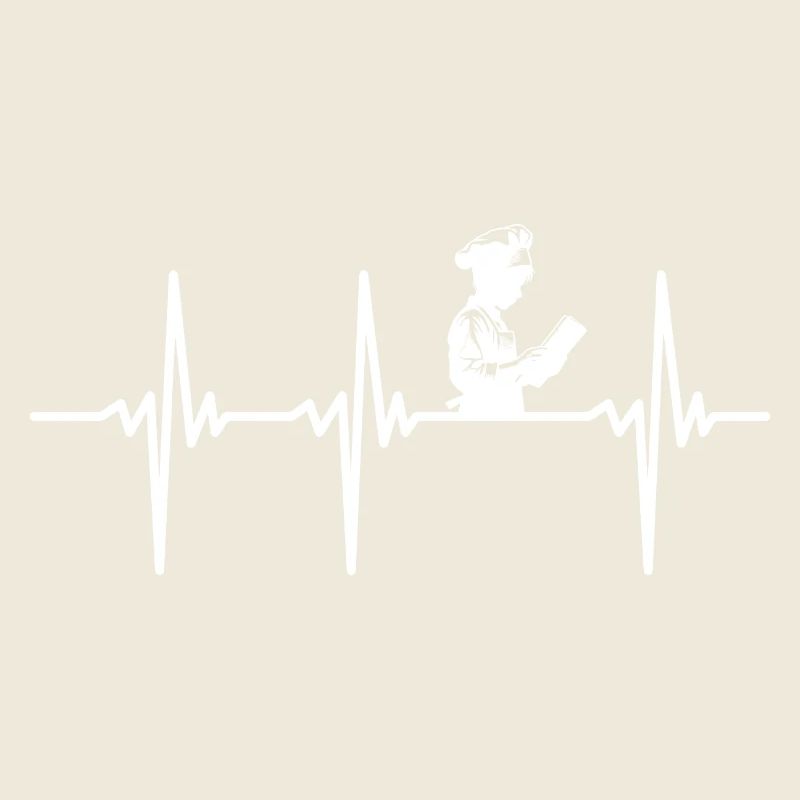 Heartbeat for a young chef with cookbook