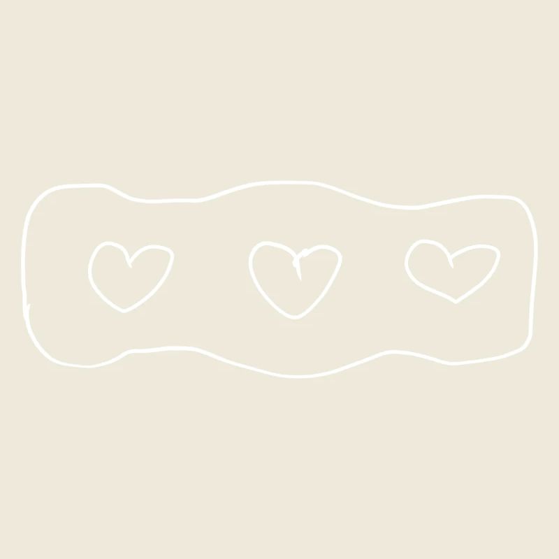 Trois cœurs symbole amour