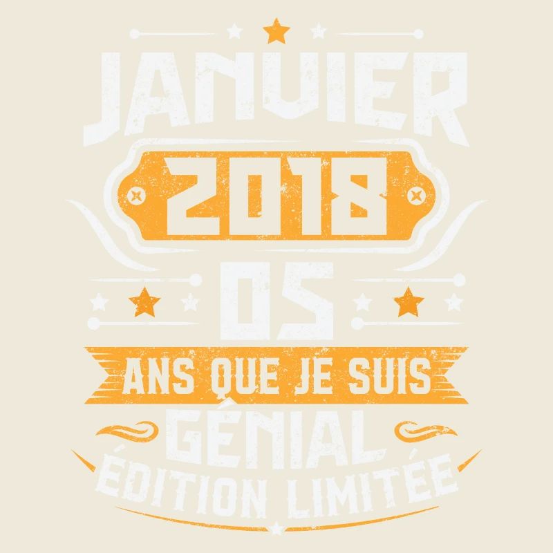 Retro birthday gift 5 years January 2018