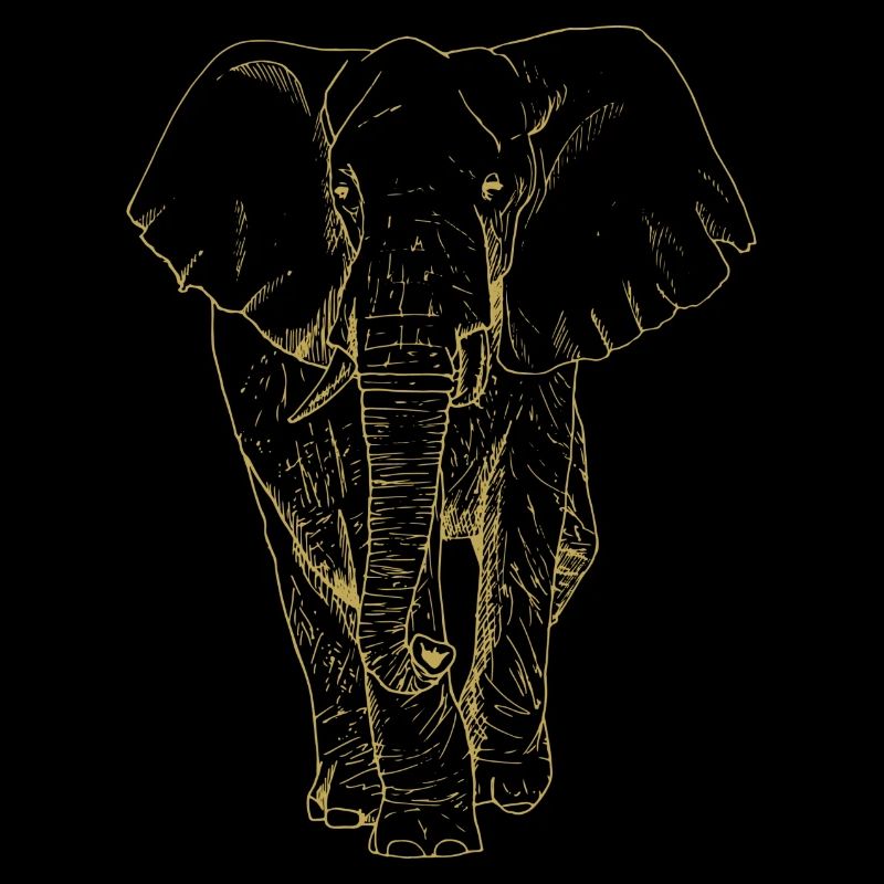 Illustrierte Designs mit Elefant