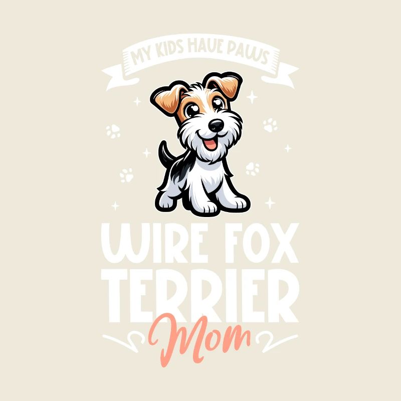 Maman fox-terrier à poil dur