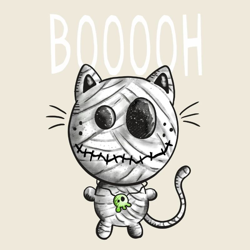 Petit chat momie - Halloween - Cadeau