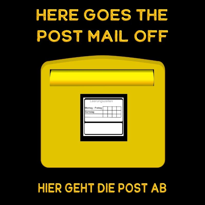 Here goes the post mail off. Hier geht die Post ab