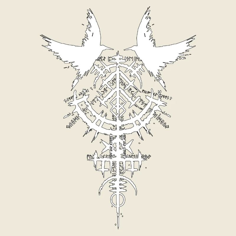 Wikinger Design Raben Odins Hugin und Munin