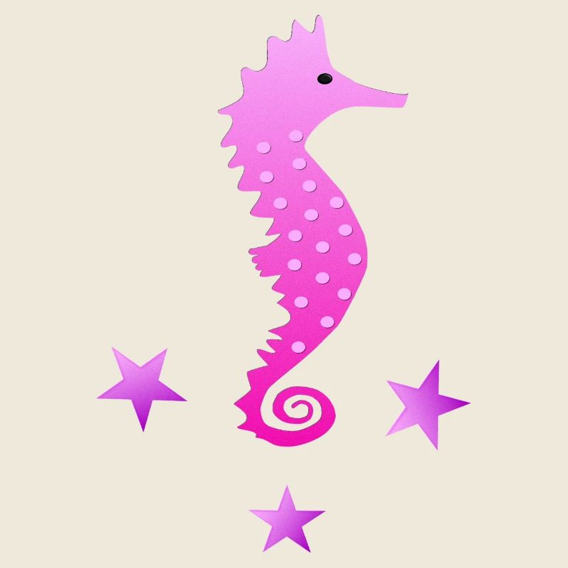 rosa Seepferdchen Wasserratte Schwimmabzeichen