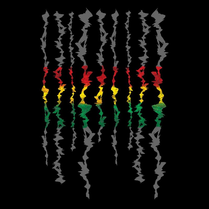 Rasta Ribbon Grayscale Stripes