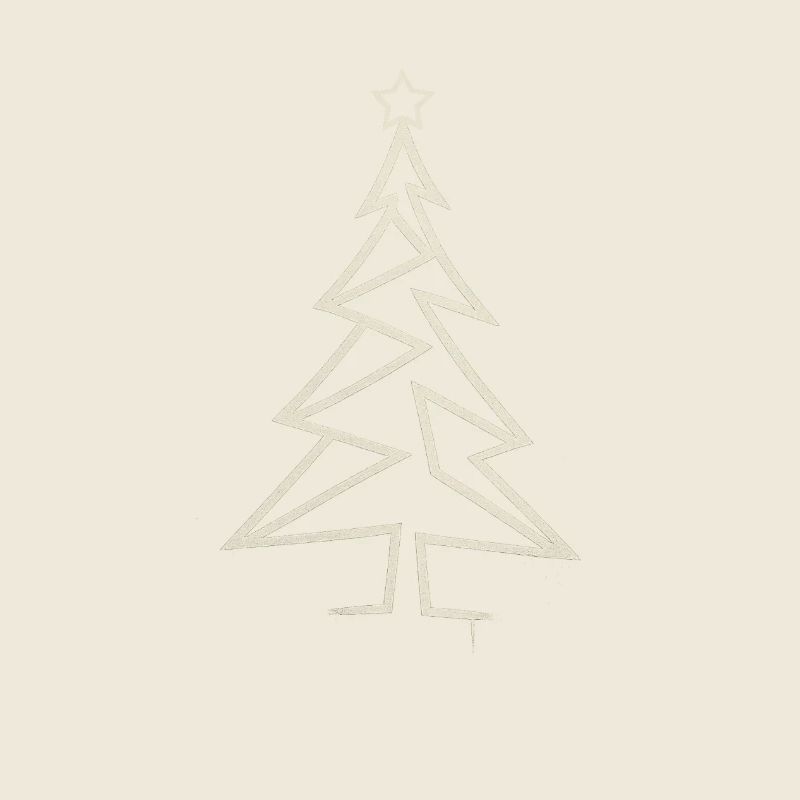 Urban Christmas Tree – Angular One-Line-Art Design