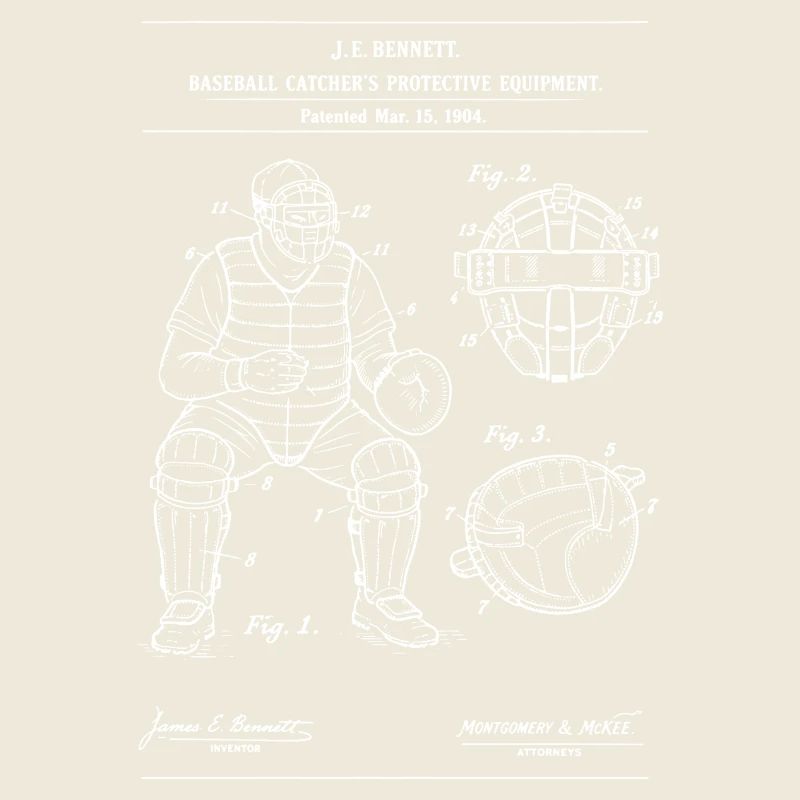Vintage Baseball-Catcher-Bauplan