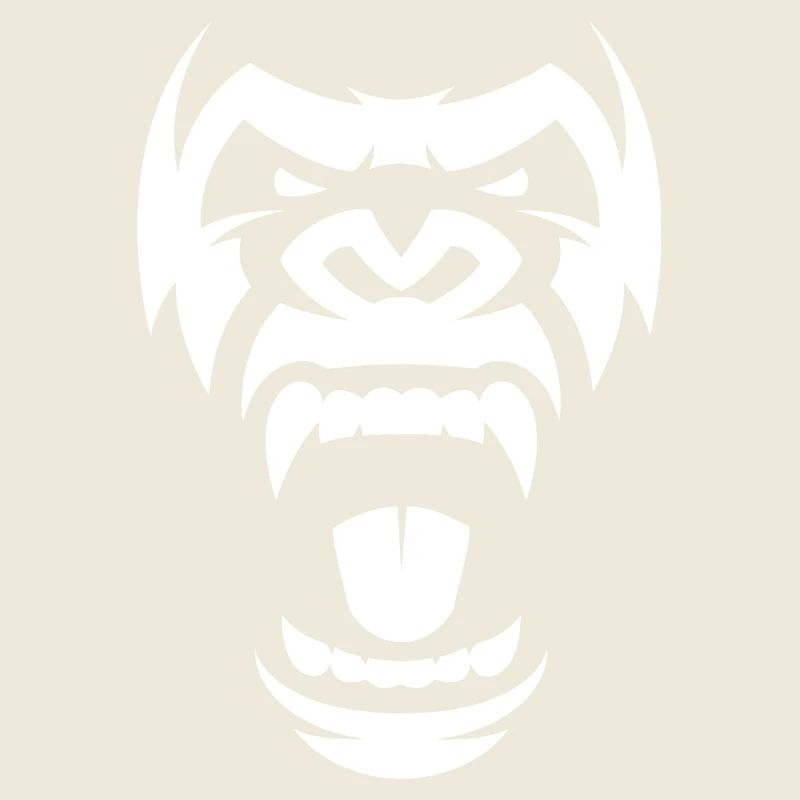 Aggressive Gorilla-Silhouette