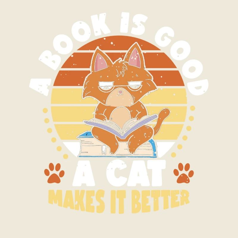 Book Is Good Cat Makes It Better |
