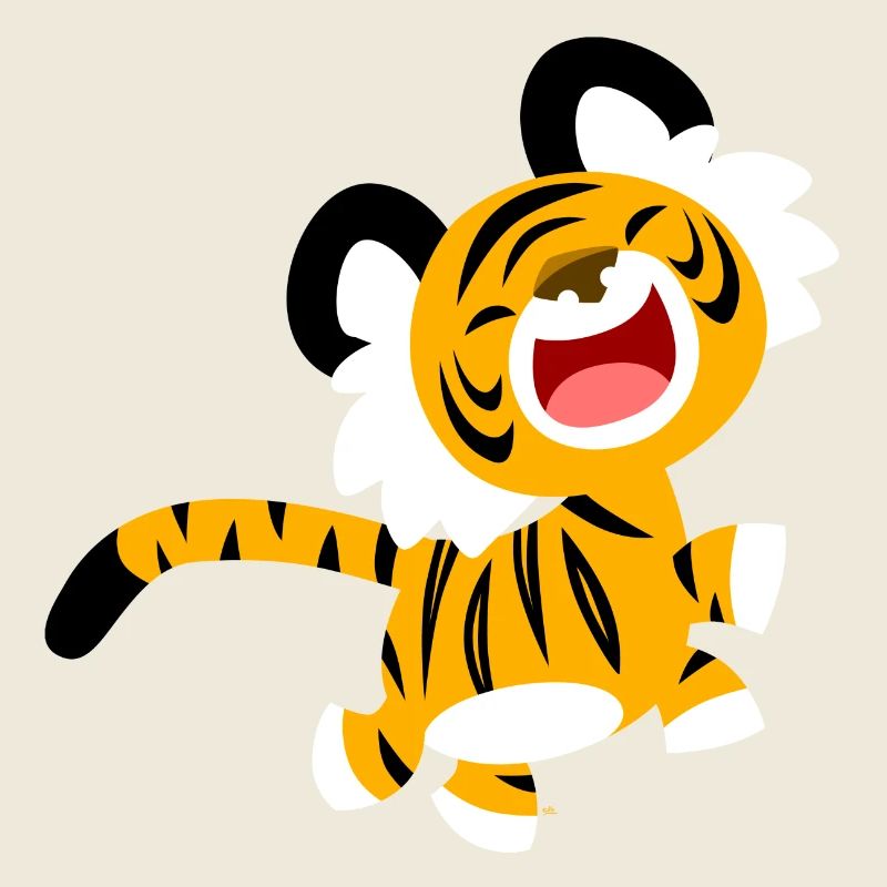 Lachender Cartoon Tiger von Cheerful Madness!!
