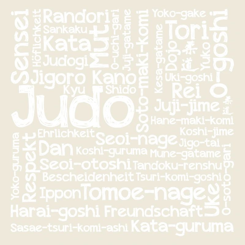 Judo Wortcollage white