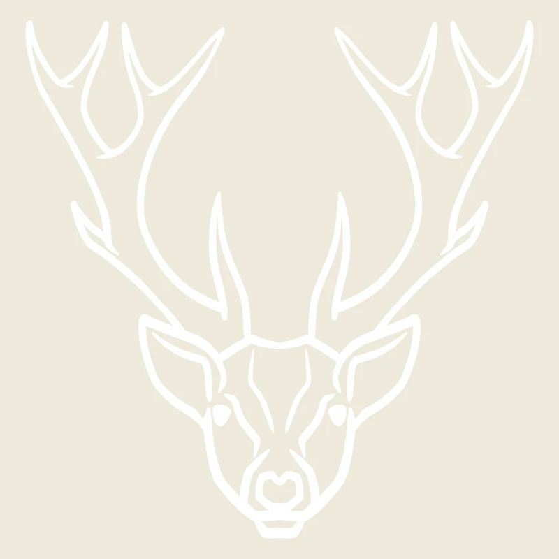 Deer head symbol white