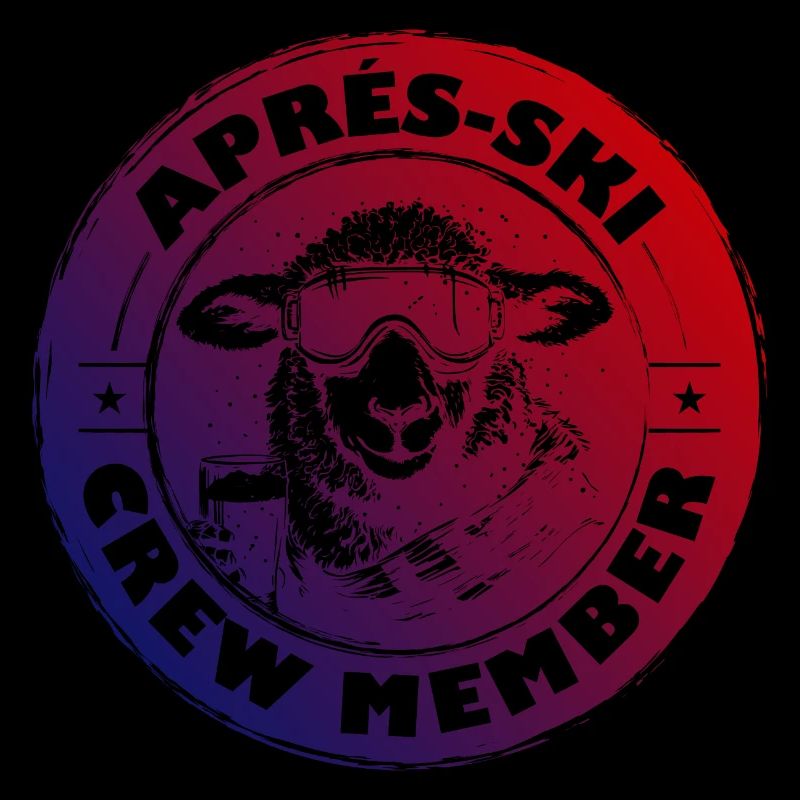 Schaf Apres Ski Team Spruch Bunt