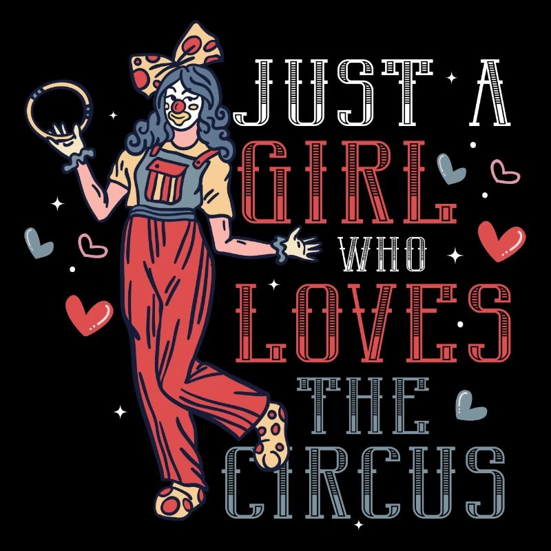 Juste une fille qui aime le thème du costume de cirque Par