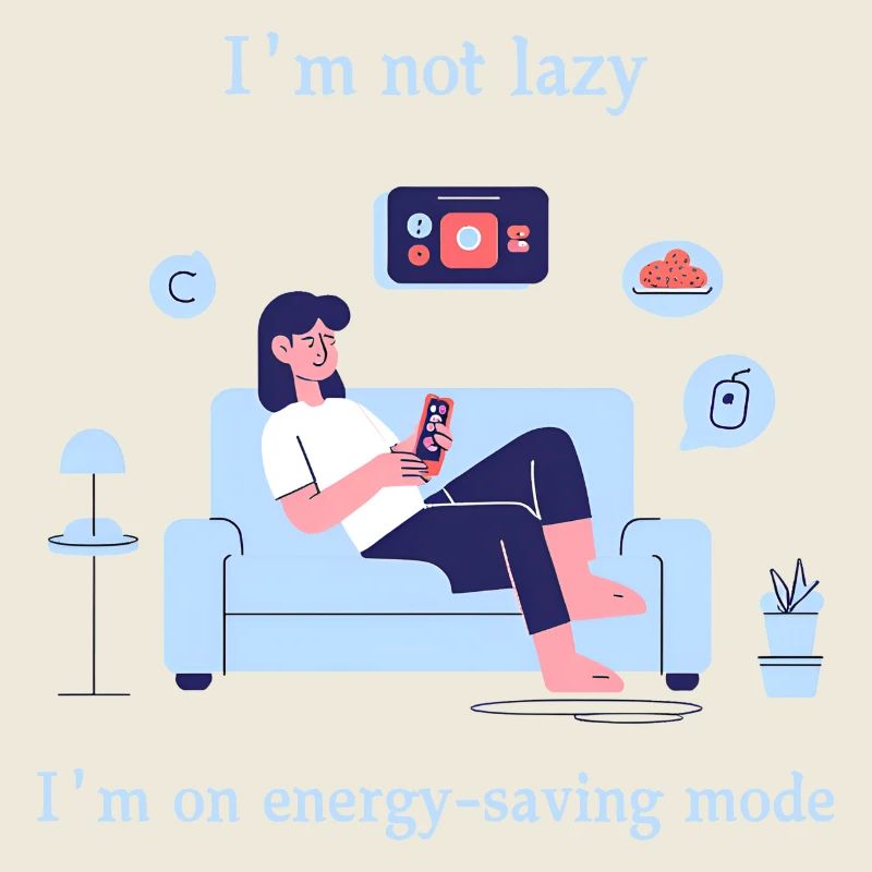I'm not lazy, I'm on energy-saving mode.