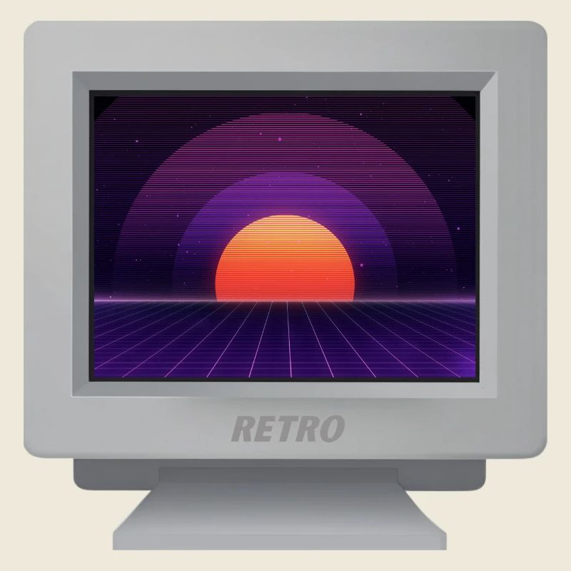 CRT Design - Future Retro Wallpaper
